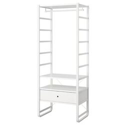 Sistem depozitare Ikea Elvarli 1 sectiune/1 sertar 84x55x216 (Alb)