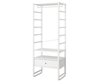 Sistem depozitare Ikea Elvarli 1 sectiune/1 sertar 84x55x216 (Alb)