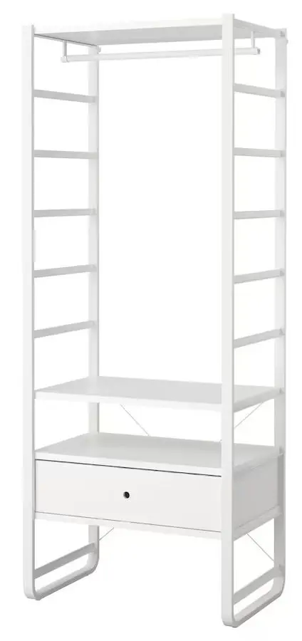 Sistem depozitare Ikea Elvarli 1 sectiune/1 sertar 84x55x216 (Alb)