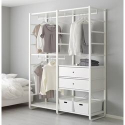 Sistem depozitare Ikea Elvarli 2 sectiuni 165x55x216 (Alb) Thumb