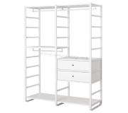 Sistem depozitare Ikea Elvarli 2 sectiuni 165x55x216 (Alb)