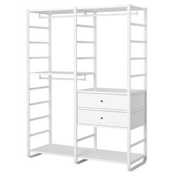 Sistem depozitare Ikea Elvarli 2 sectiuni 165x55x216 (Alb)
