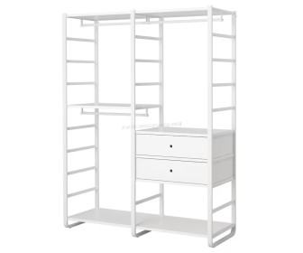 Sistem depozitare Ikea Elvarli 2 sectiuni 165x55x216 (Alb)