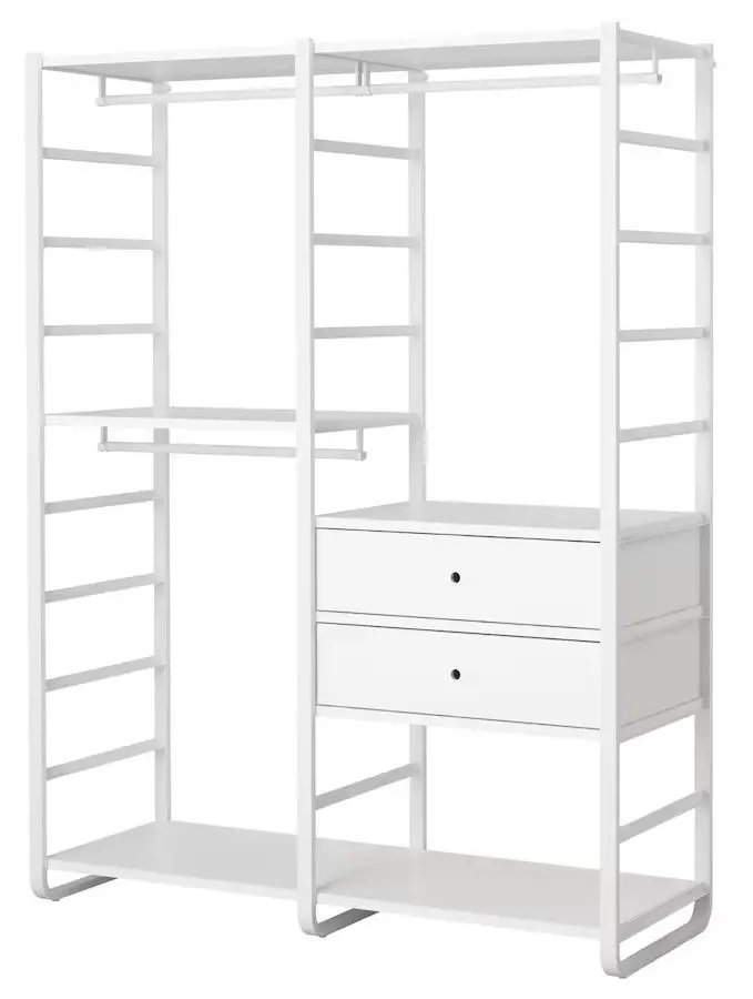 Sistem depozitare Ikea Elvarli 2 sectiuni 165x55x216 (Alb)
