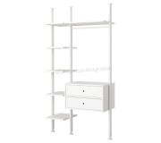 Sistem depozitare Ikea Elvarli 2 sectiuni/2 sertare 135x51x222-350 (Alb)