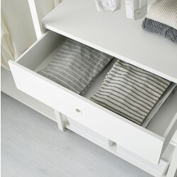 Sistem depozitare Ikea Elvarli 2 sectiuni/2 sertare 165x55x216 (Alb) Thumb