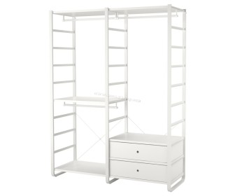 Sistem depozitare Ikea Elvarli 2 sectiuni/2 sertare 165x55x216 (Alb)