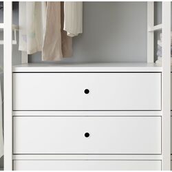 Система хранения Ikea Elvarli 2 секции/2 ящика/полки 175x51x222-350 (Белый) Thumb