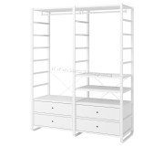 Sistem depozitare Ikea Elvarli 2 sectiuni/4 sertare 165x55x216 (Alb)