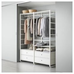 Sistem depozitare Ikea Elvarli 2 sectiuni/4 sertare 165x55x216 (Alb) Thumb