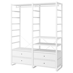 Sistem depozitare Ikea Elvarli 2 sectiuni/4 sertare 165x55x216 (Alb)