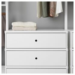 Sistem depozitare Ikea Elvarli 2 sectiuni/4 sertare 165x55x216 (Alb) Thumb