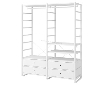 Sistem depozitare Ikea Elvarli 2 sectiuni/4 sertare 165x55x216 (Alb)