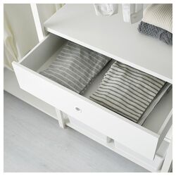 Sistem depozitare Ikea Elvarli 2 sectiuni/4 sertare 165x55x216 (Alb) Thumb