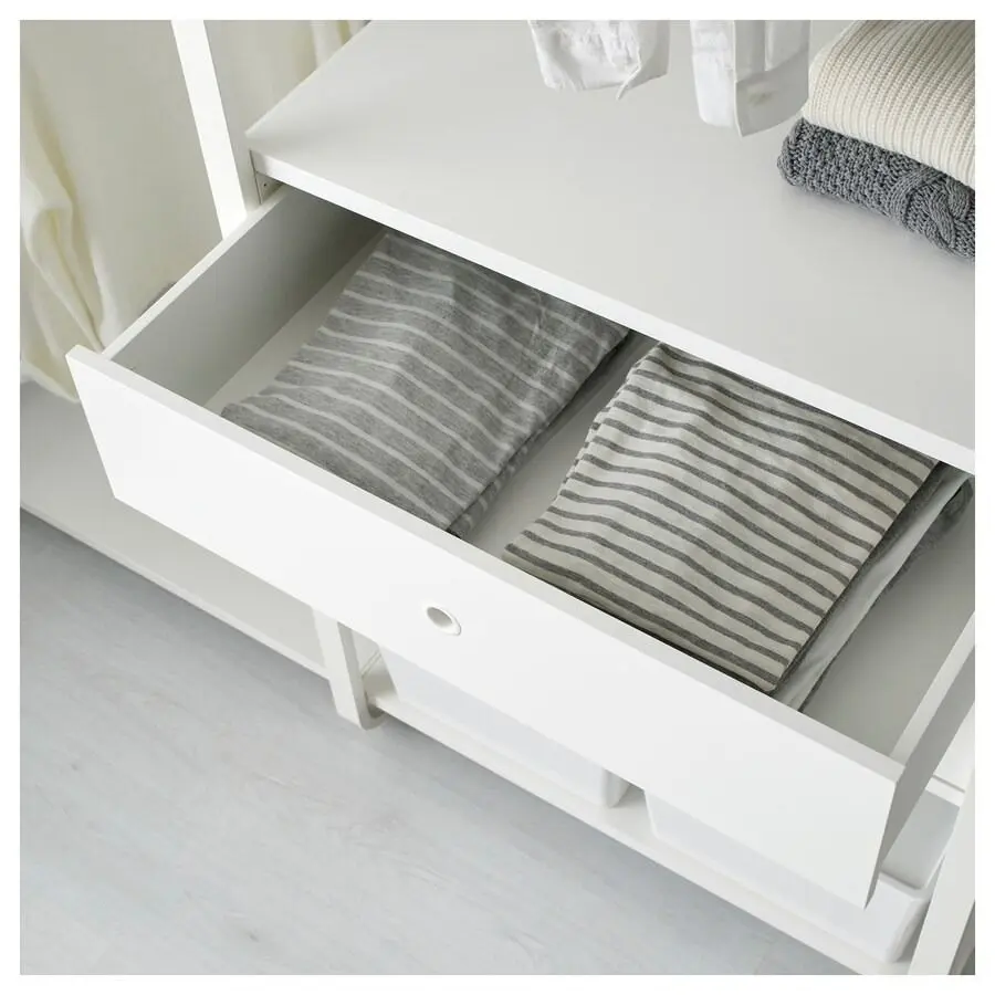Sistem depozitare Ikea Elvarli 2 sectiuni/4 sertare 165x55x216 (Alb)