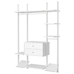 Система хранения Ikea Elvarli 3 секции/2 ящика 178x51x222-350 (Белый)