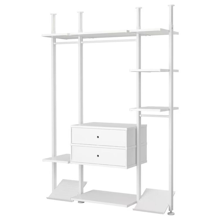 Sistem depozitare Ikea Elvarli 3 sectiuni/2 sertare 178x51x222-350 (Alb)