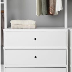 Sistem depozitare Ikea Elvarli 3 sectiuni/2 sertare/rafturi 165x55x216 (Alb) Thumb