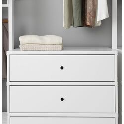 Sistem depozitare Ikea Elvarli 3 sectiuni/6 sertare 258x51x222-350 (Alb) Thumb