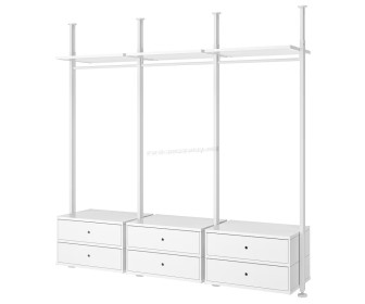 Sistem depozitare Ikea Elvarli 3 sectiuni/6 sertare 258x51x222-350 (Alb)