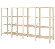 Sistem depozitare Ikea Hejne 4 sectiuni/rafturi 307x50x171 (Natur)