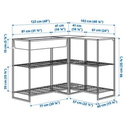 Sistem depozitare Ikea Jostein interior/exterior 122x102x90 (Alb) Thumb