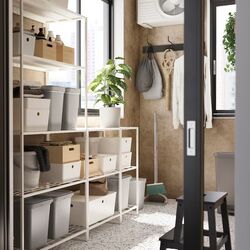 Sistem depozitare Ikea Jostein interior/exterior 182x40x180 (Alb) Thumb