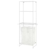 Sistem depozitare Ikea Jostein interior/exterior 61x40/76x180 (Alb/Transparent)