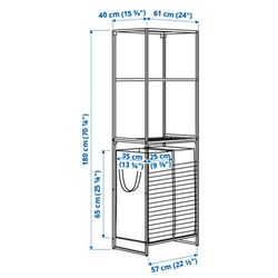 Sistem depozitare Ikea Jostein interior/exterior 61x40/76x180 (Alb/Transparent) Thumb