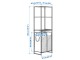 Sistem depozitare Ikea Jostein interior/exterior 61x40/76x180 (Alb/Transparent)