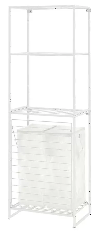 Sistem depozitare Ikea Jostein interior/exterior 61x40/76x180 (Alb/Transparent)