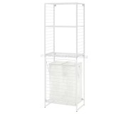 Sistem depozitare Ikea Jostein interior/exterior 62x40/76x180 (Alb/Transparent)