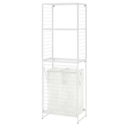Sistem depozitare Ikea Jostein interior/exterior 62x40/76x180 (Alb/Transparent)