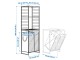 Sistem depozitare Ikea Jostein interior/exterior 62x40/76x180 (Alb/Transparent)