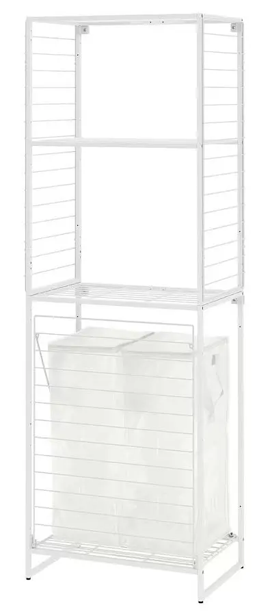 Sistem depozitare Ikea Jostein interior/exterior 62x40/76x180 (Alb/Transparent)