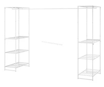 Sistem depozitare Ikea Jostein interior/exterior/plasa de sirma 61x166/270x180 (Alb)