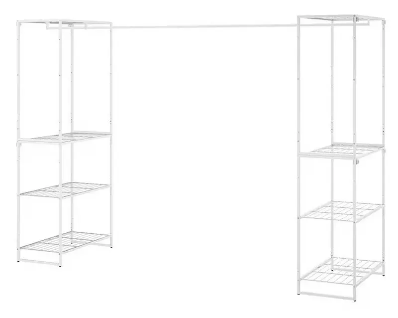 Sistem depozitare Ikea Jostein interior/exterior/plasa de sirma 61x166/270x180 (Alb)