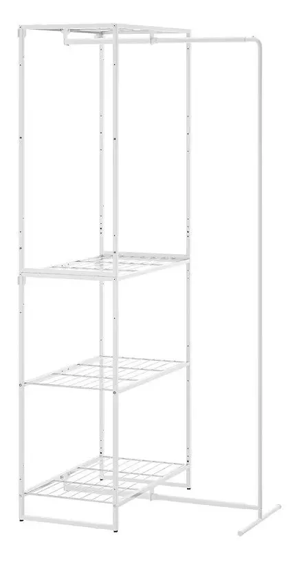 Sistem depozitare Ikea Jostein interior/exterior/plasa de sirma 61x53/117x180 (Alb)