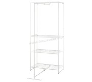 Sistem depozitare Ikea Jostein interior/exterior/plasa de sirma 81x53/117x180 (Alb)