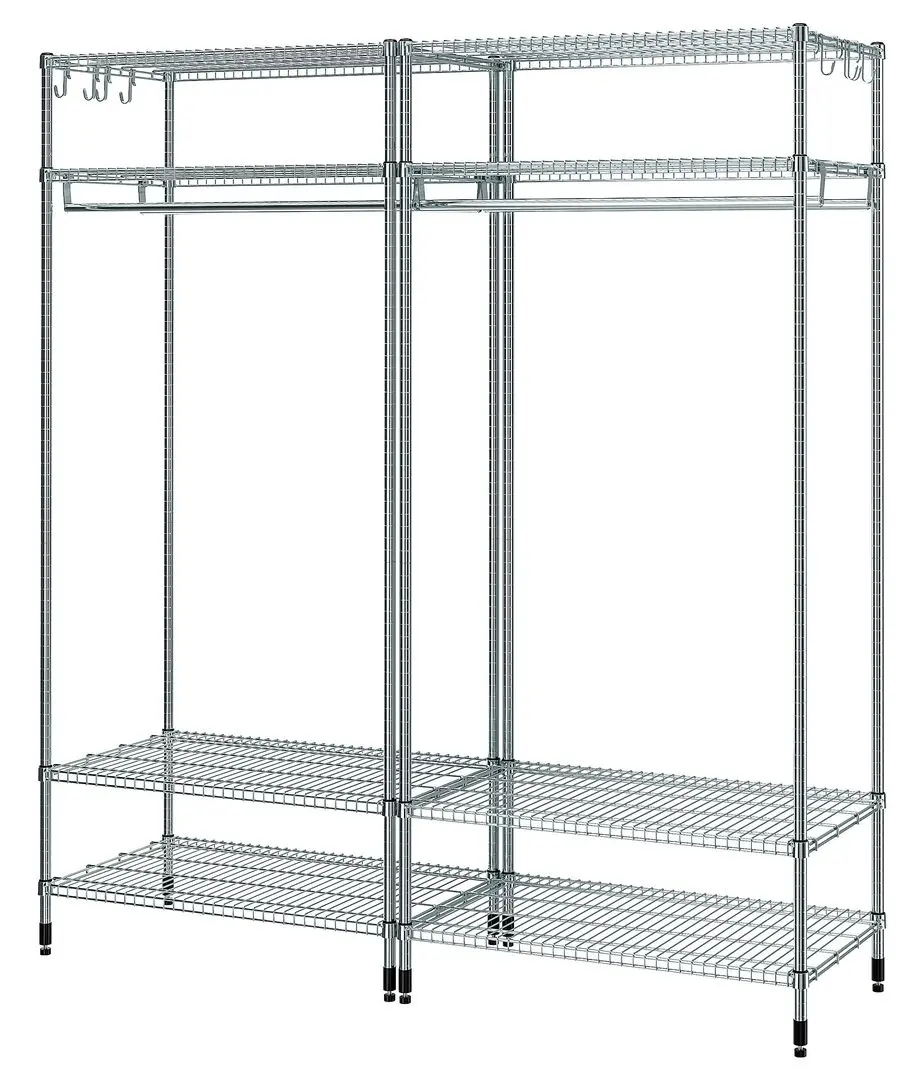 Sistem depozitare Ikea Omar 186x50x201 (Argintiu)