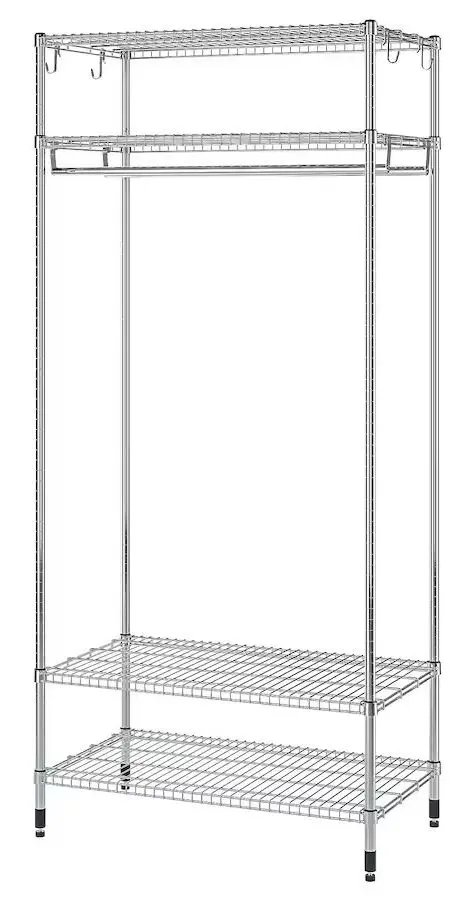 Sistem depozitare Ikea Omar 92x50x201 (Argintiu)