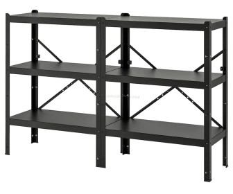 Стеллаж Ikea Bror 190x40x110 (Черный)