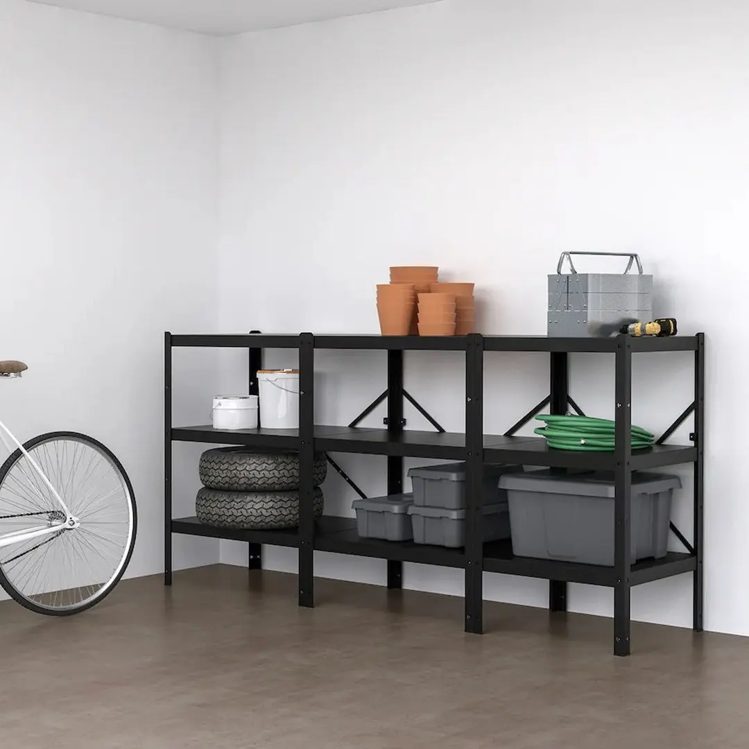 Стеллаж Ikea Bror 234x55x110 (Черный)