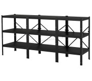 Etajera Ikea Bror 234x55x110 (Negru)