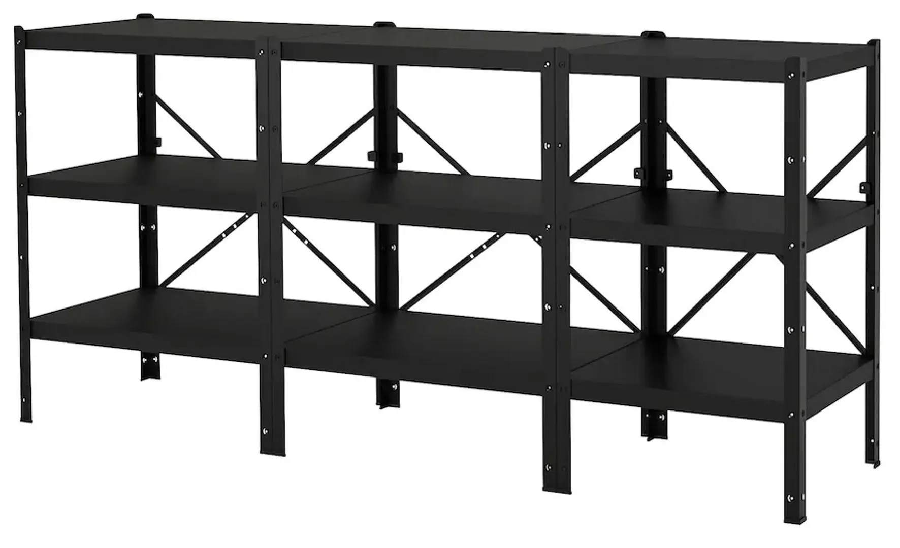 Стеллаж Ikea Bror 234x55x110 (Черный)