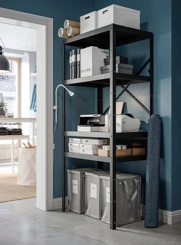 Etajera Ikea Bror 65x55x190 (Negru)