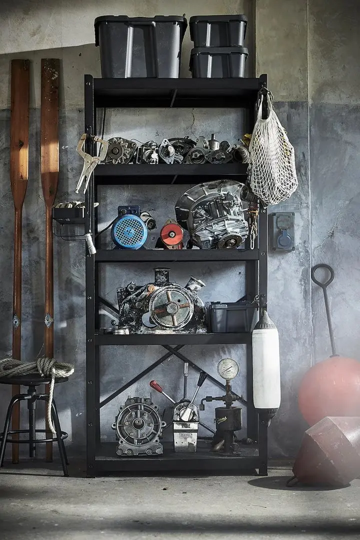 Стеллаж Ikea Bror 85x40x190 (Черный)