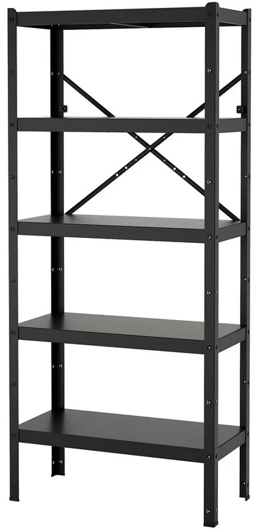 Стеллаж Ikea Bror 85x40x190 (Черный)