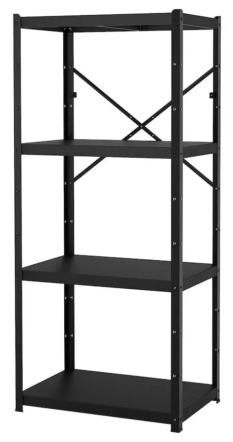 Стеллаж Ikea Bror 85x55x190 (Черный)