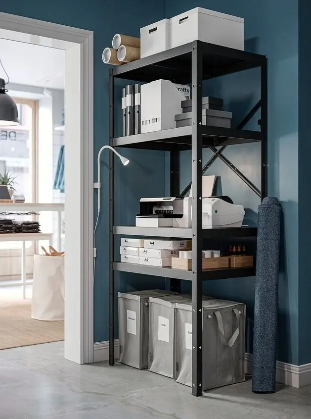 Стеллаж Ikea Bror 85x55x190 (Черный) - 4